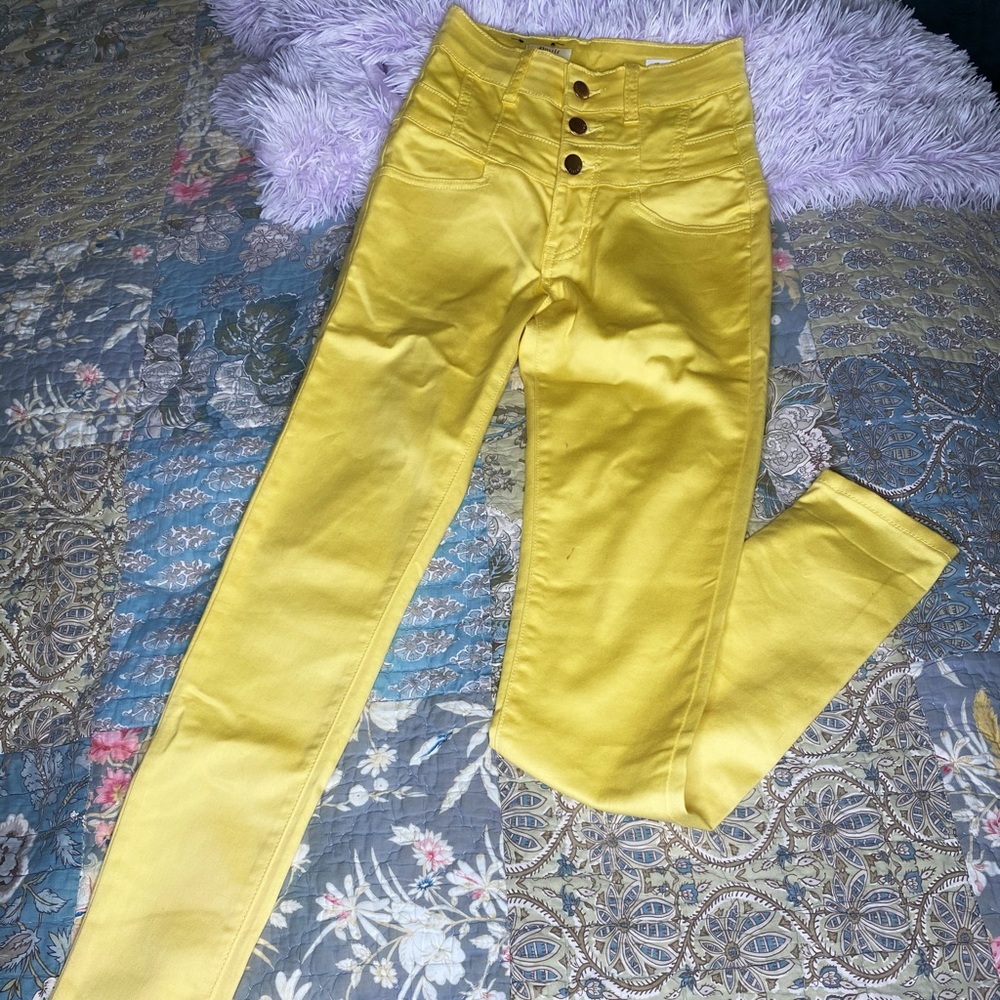 “Puzzle, Denim For Life” High Waisted Skinny Jeans